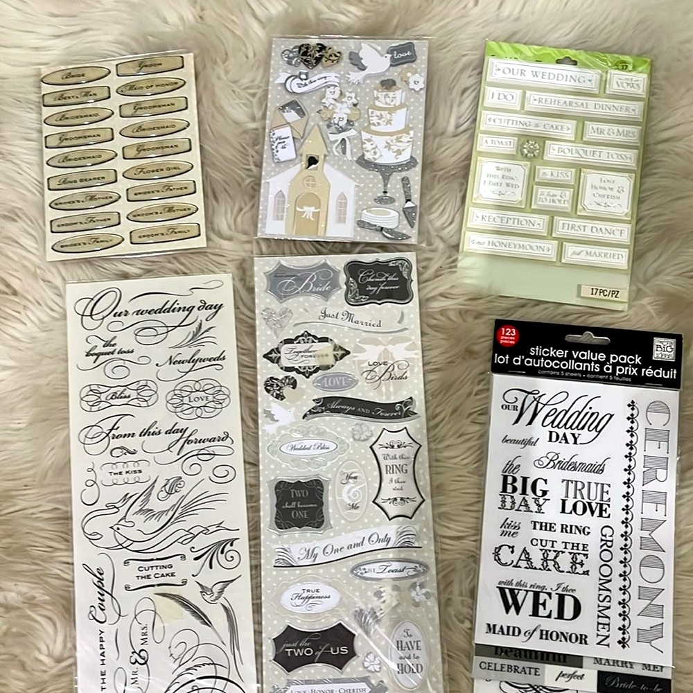 Wedding Scrapbook Stickers- Brand New!